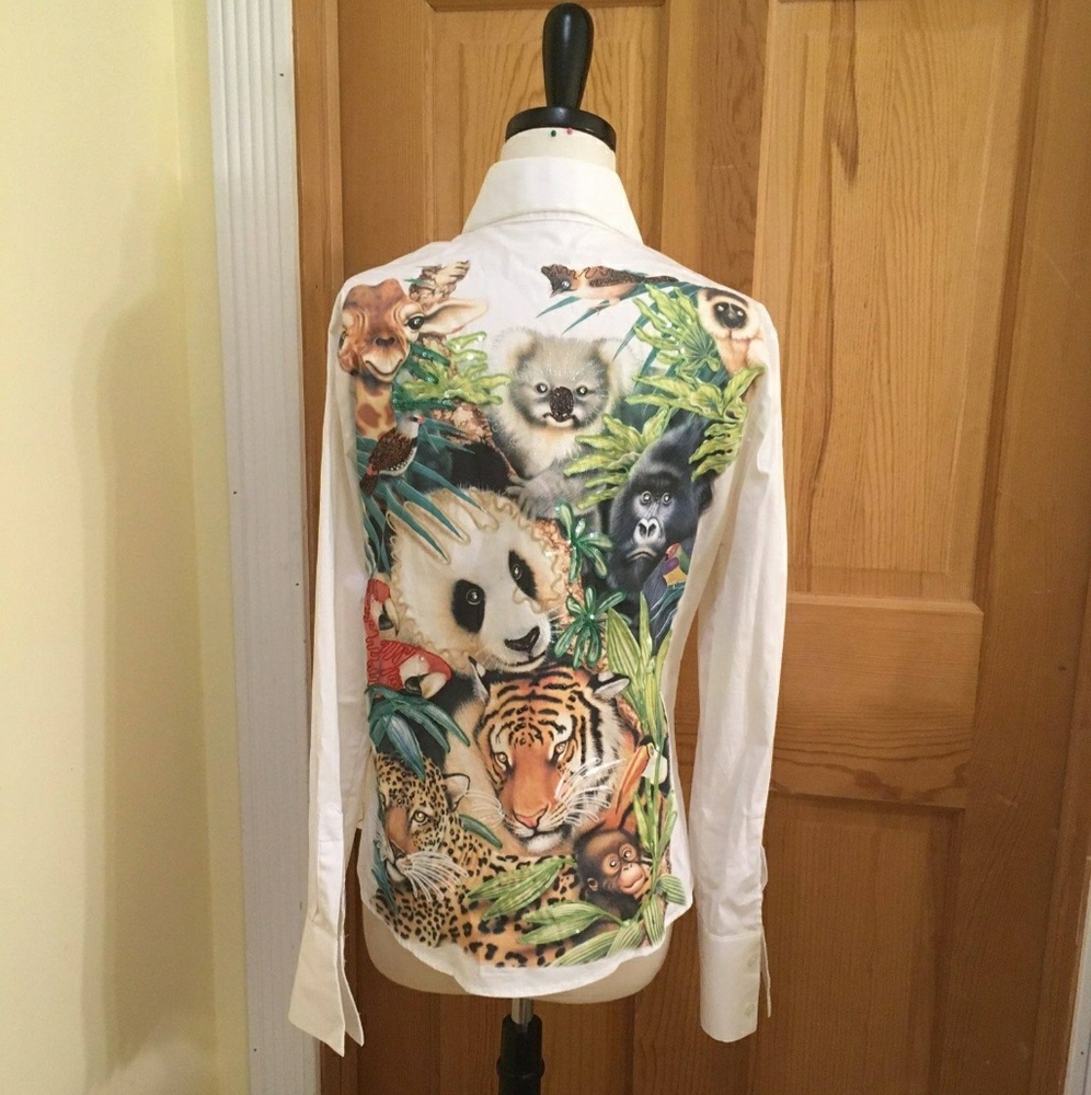 Jungle Animals button up top